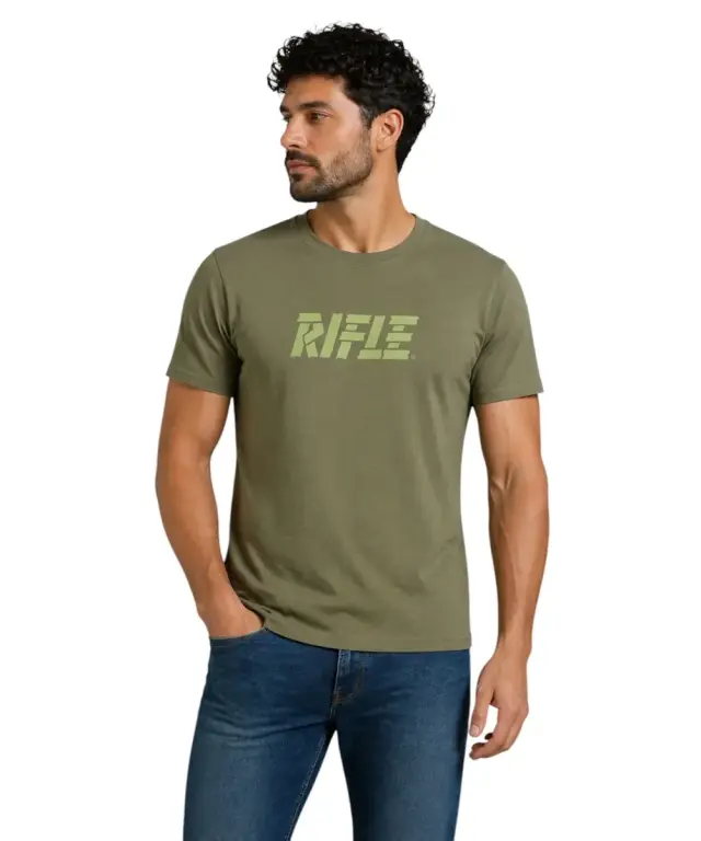 Rifle- Ανδρικό T-shirt RFT001-ARMY Χακί - 2XL