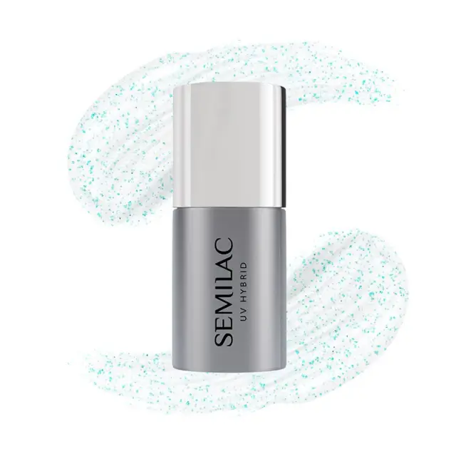 Semilac Top No Wipe Sparkling Blue T18 7ml