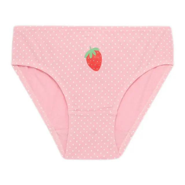 Minerva Παιδικό Slip Κορίτσι Strawberry - Τριπλό Πακέτο, Χρώμα Ροζ-Κόκκινο 3