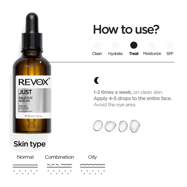 REVOX B77 JUST Salicylic Acid Peeling Solution 2% 30ml 2