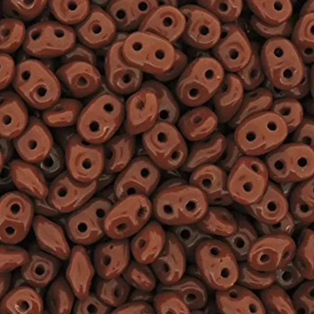 Χάντρα MiniDuo - Opaque Chocolate 2x4mm ~7gr