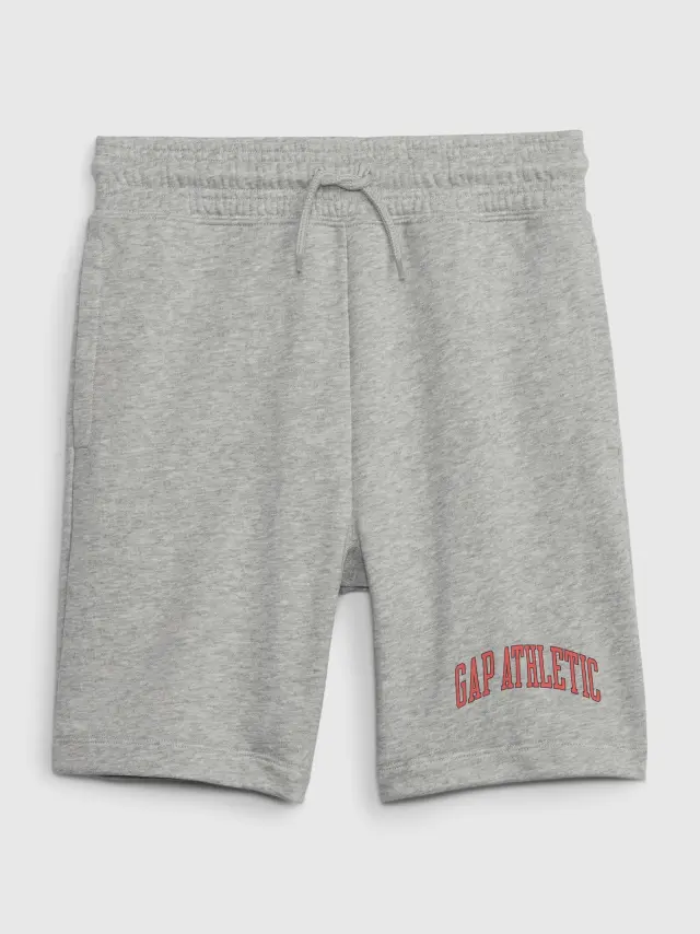Γκρι Παιδικό Gap Logo Sweat Σορτς LIGHT HEATHER GREY B08 - XS