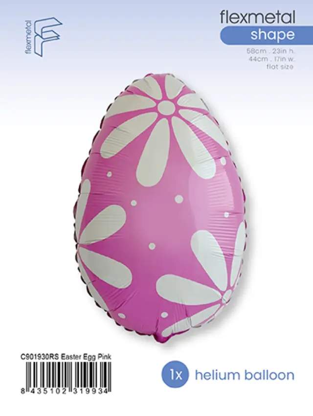 Μπαλόνι Φοιλ 17 Πασχαλινό Αυγό Ροζ - Easter Egg / 44εκ