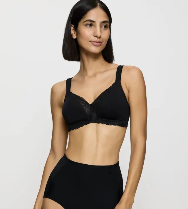 Triumph Σουτιέν Χωρίς Μπανέλα Modern Lace+Cotton N Μαύρο 3