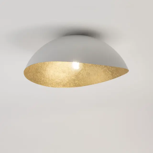 Solaris pl Small καμπάνα ασύμμετρη φωτιστικό οροφής Άσπρο/Χρυσό