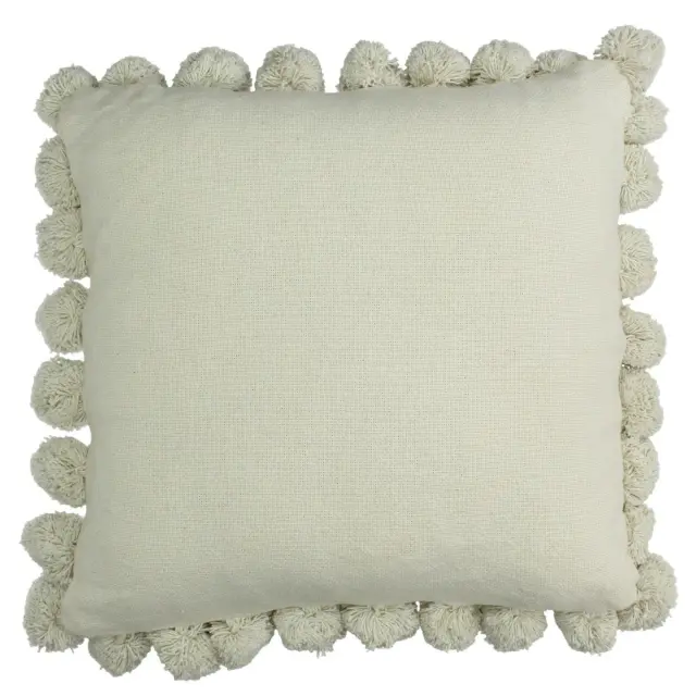Μαξιλάρι Πομ Πομ Ιβουάρ Βαμβακερό 45x45cm
