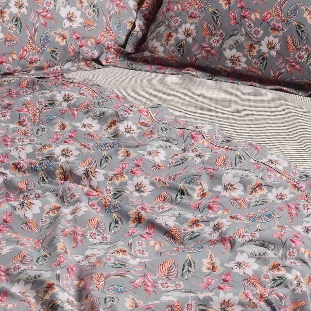 Das Home Παπλωματοθήκη σετ υπέρδιπλη Daily 3176 Grey-Pink 2