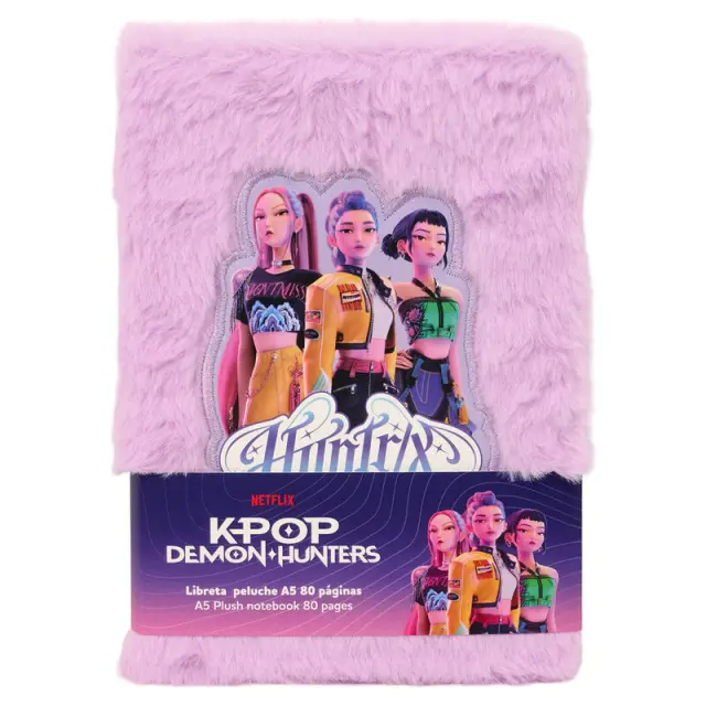 GIM Λούτρινο Σημειωματάριο Α5 / Plush Notebook K-Pop Demon Hunters: Huntr/X Energy