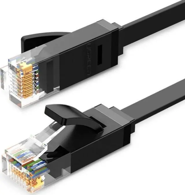 Ugreen Cat.6 U/UTP LAN Flat Cable NW102 Black 10m (50178)