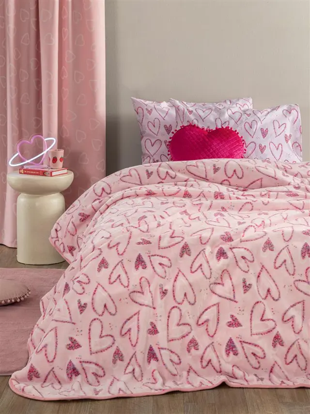 Κουβέρτα Αγκαλιάς 80x90 Velour 650gsm Palamaiki BV727 Ροζ 100% Πολυέστερ