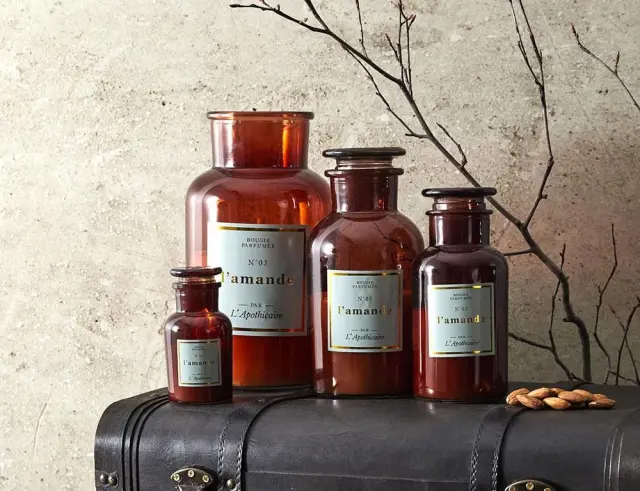 Αρωματικό κερί Apothecary Home Deco Factory με διάρκεια καύσης 110 ώρες, άρωμα Almond και διαστάσεις 14x25.5cm BO0133 3