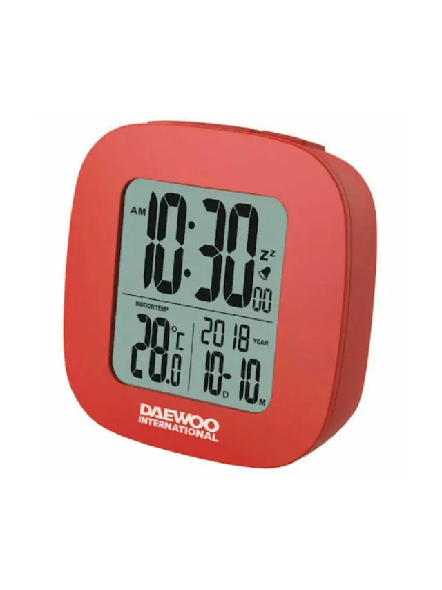Ψηφιακό ρολόι-ξυπνητήρι Daewoo DCD-26R Red