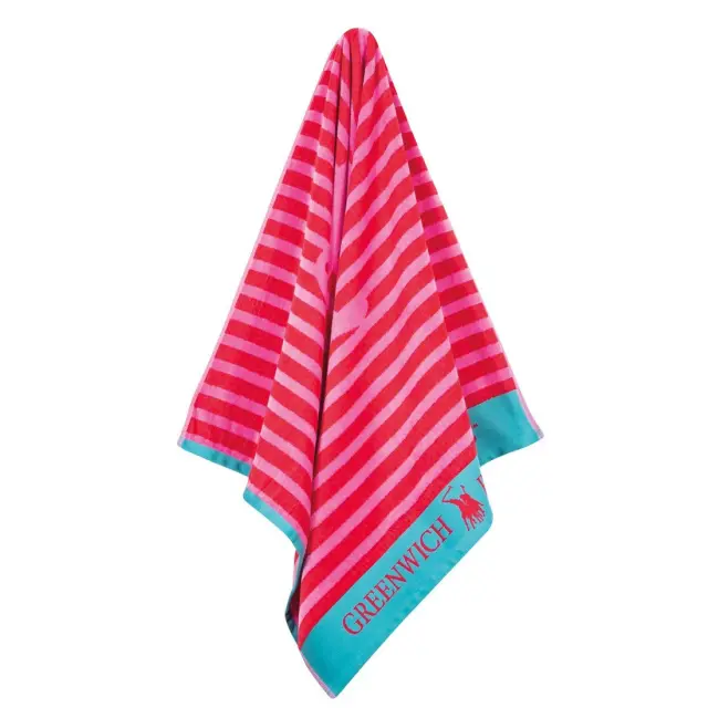 Πετσέτα Θαλάσσης 70x140 450gsm Greenwich Polo Club 4073 Red-Pink 100% βαμβακερό 2