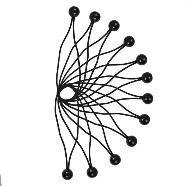 Elastic with ball 12 pieces +/- 24 cm