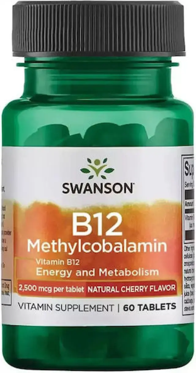 Swanson Vitamin B12 Methylcobalamin 60 Tablets (087614027838)