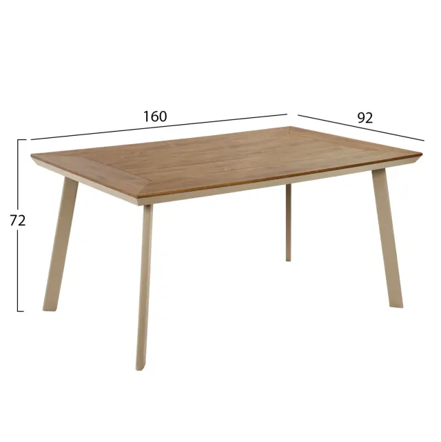 ΤΡΑΠΕΖΙ ΑΛΟΥΜΙΝΙΟΥ ΜΕ POLYWOOD FB95132.04 ΚΑΠΟΥΤΣΙΝΟ 160x92x72Υεκ 2