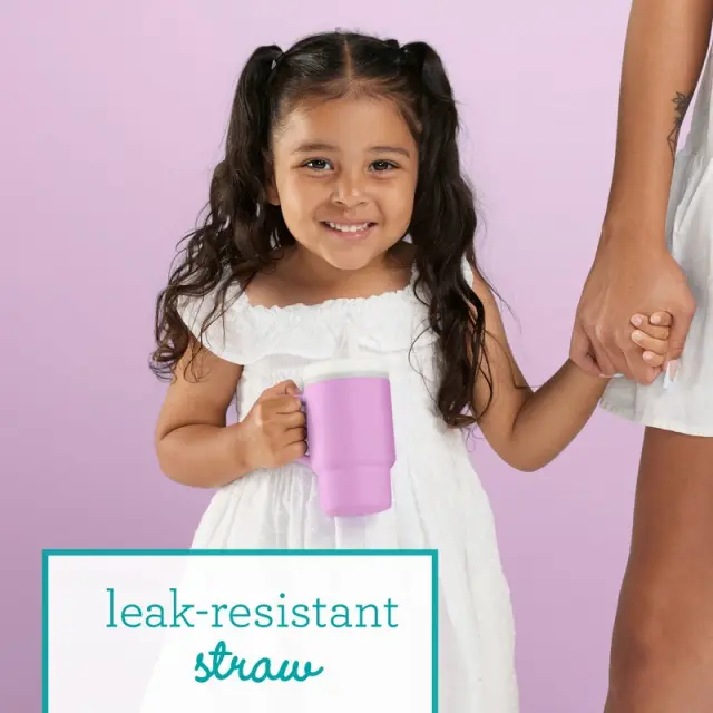 INFANTINO My 1st Tumbler - lilac -κύπελο με καλαμάκι σιλικόνης 260 ml 2