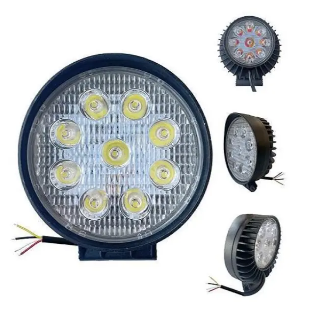 LED Αδιάβροχος Προβολέας Αλουμινίου 12V-24V 4″ 27W 9 SMD IP68 SY-GZD0997