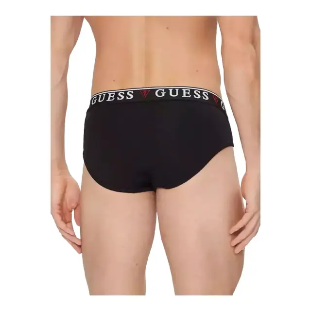 Guess Ανδρικό Slip Logo Guess - Τριπλό Πακέτο, Χρώμα Jet Black-Frost 3