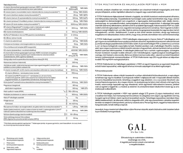 GAL TITOK Multivitamin and Fish Collagen Peptides + MSM 2