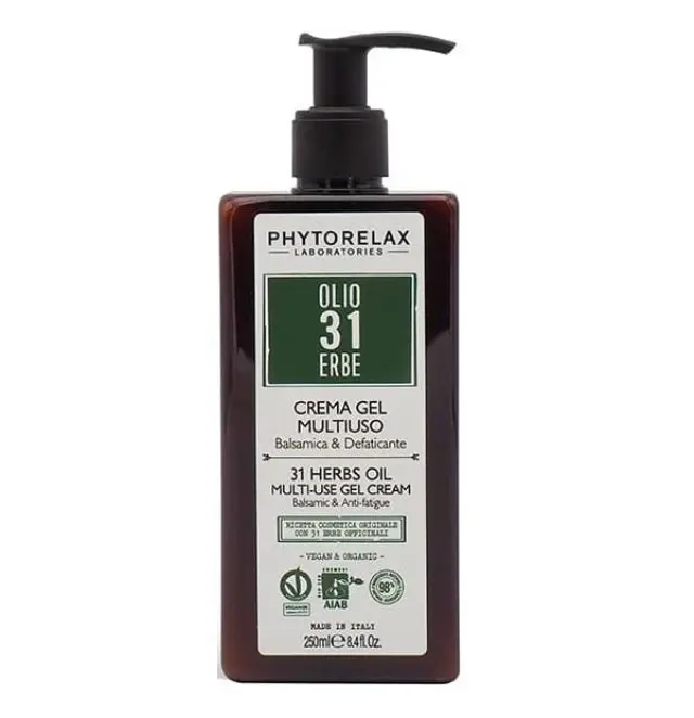 Phytorelax 31 Herbs Oil Multi-Use Gel Cream Balsamic and Anti-Fatigue Ανακουφιστική Κρέμα Πολλαπλής Χρήσης με Φυσικά Εκχυλίσματα από 31 Φυτά, 250ml