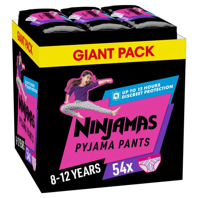 Pampers Πάνες Βρακάκι Ninjamas Girl για 27-43kg 54τμχ 3