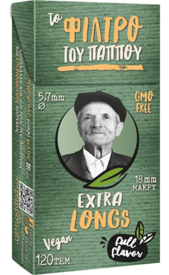 Του Παππού Φιλτράκια (47636) - Μακρύ 16mm Ultra Slim σε Σακουλάκι 300τεμ. - 5.7mm 2