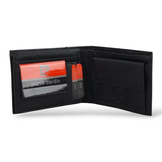 Ανδρικό Πορτοφόλι RFID Γνησιο Δέρμα Pierre Cardin 8806-TILAK142. Μαύρο 2