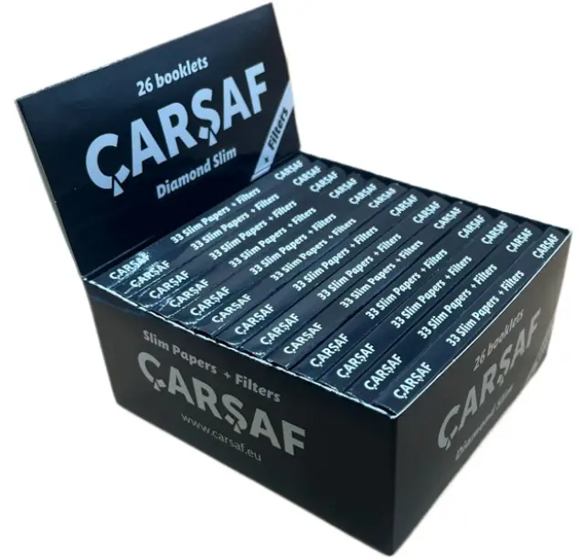 Carsaf Χαρτάκια Λευκό King Size Slim 32φ. + Tips 3