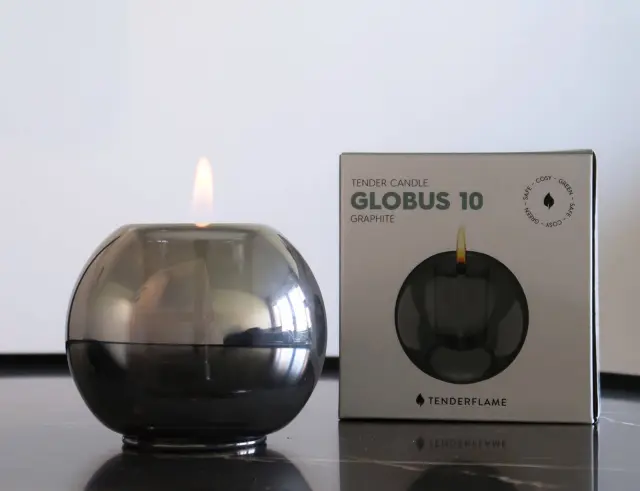 Επιτραπέζια Εστία Φωτιάς Globus 10 Tenderflame με διάρκεια καύσης 2 - 3 ώρες, χωρητικότητα δεξαμενής 60ml και διαστάσεις 10.5x8.8cm - Graphite TF-600937 2