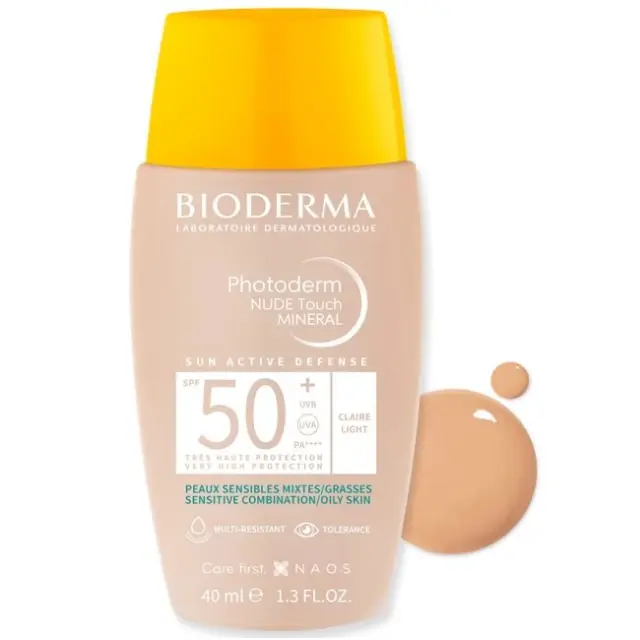 Bioderma Photoderm Αντιηλιακό με Χρώμα Nude Touch Mineral SPF50+ Claire 40ml