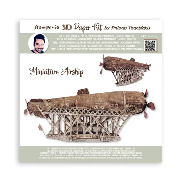 Κιτ κατασκευής vintage αεροπλάνου 3D Paper Kit - Sir Vagabond Aviator