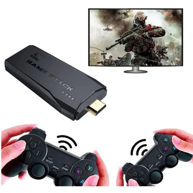 Ρετρό Κονσόλα Παιχνιδιών Game Stick 4K με 2 Ασύρματα Χειριστήρια & 10.000+ Games 3
