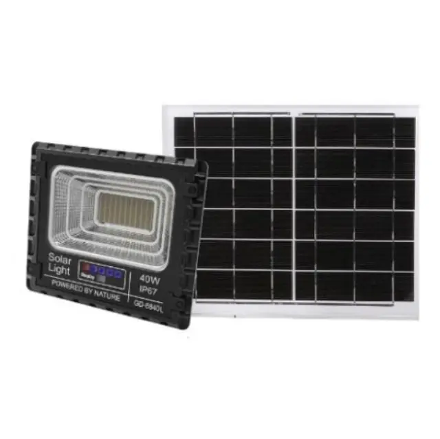 Στεγανός Ηλιακός Προβολέας LED 40W με Τηλεχειριστήριο IP67