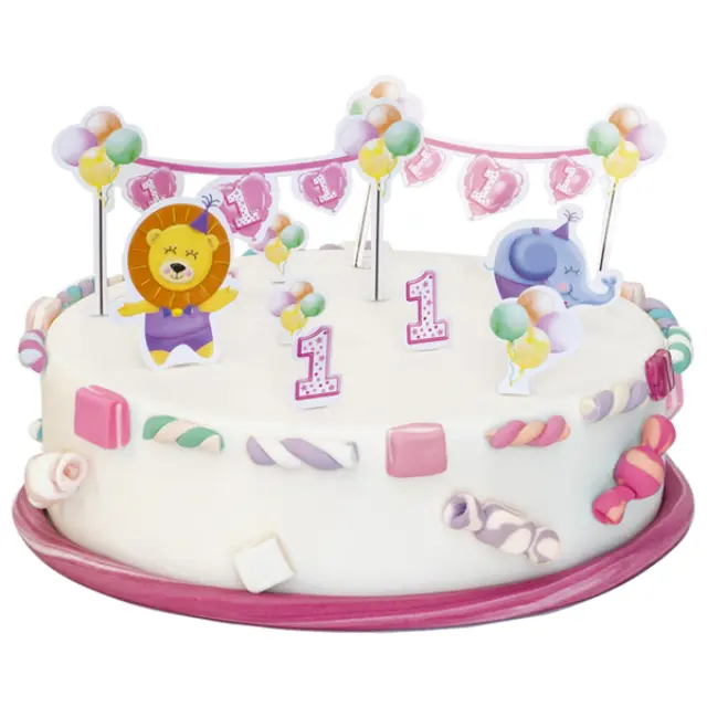 Διακόσμηση Τούρτας First Birthday Girl - Πρώτα Γενέθλια
