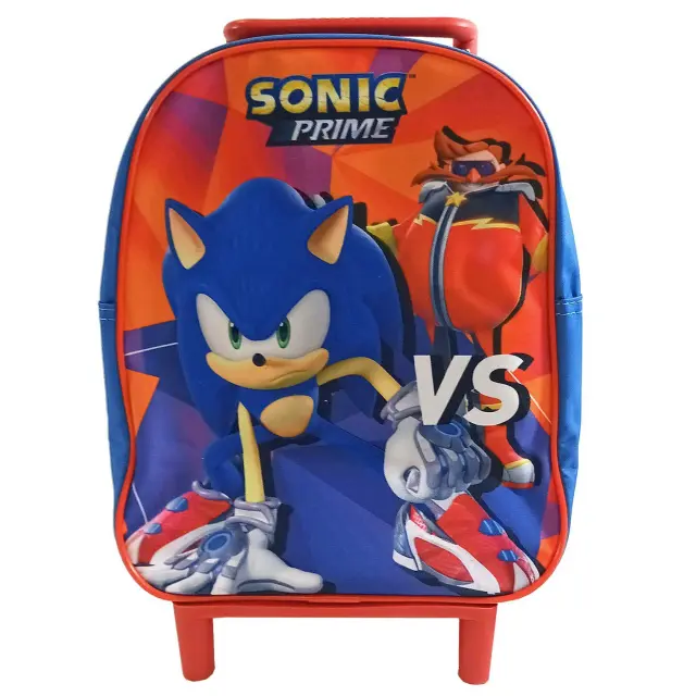 Τσάντα νηπιαγωγείου Sonic τρόλεϊ 28cm
