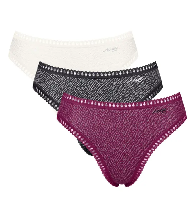 Sloggi Βαμβακερά Σλιπ Go Crush High Leg Limited Edition 3-Pack 2