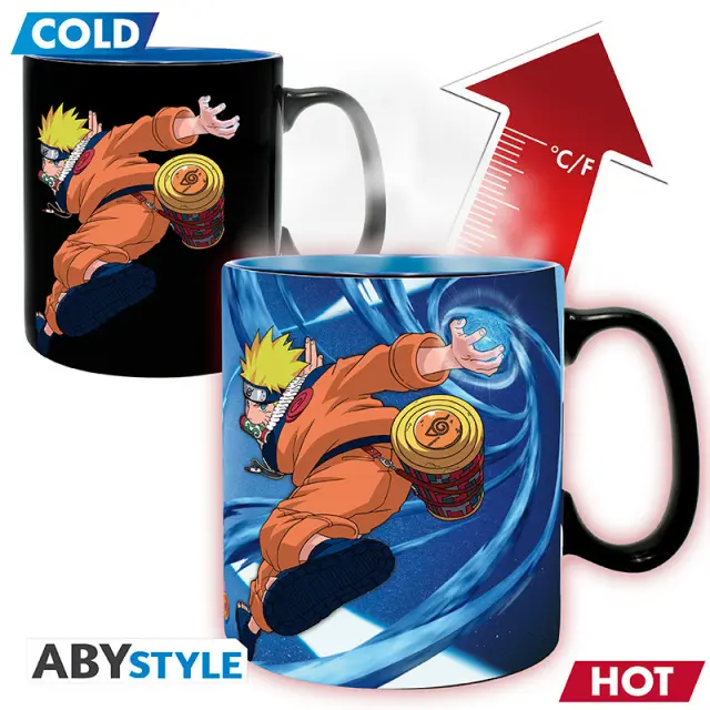 NARUTO - Mug Heat Change - 460 ml- Naruto + Sasuke 2