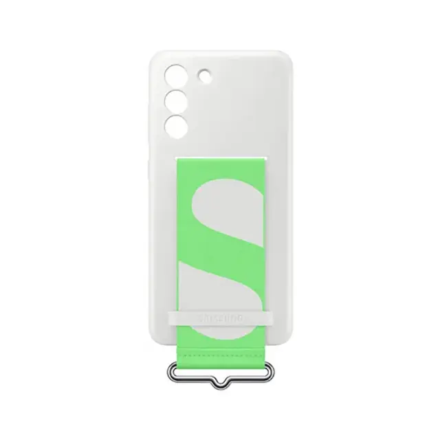 Θήκη Σιλικόνης Με Λουράκι Samsung EF-GG990 Silicone Strap Cover Για Galaxy S21 FE 5G White 3