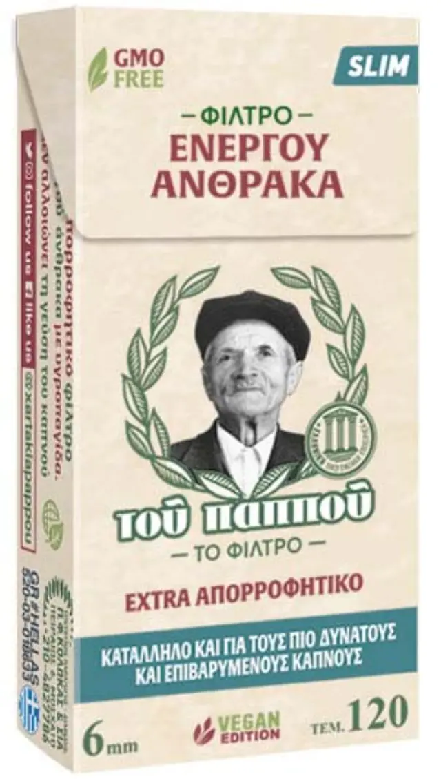 Του Παππού Φιλτράκια (47633) - Άνθρακας Slim - 6mm 2