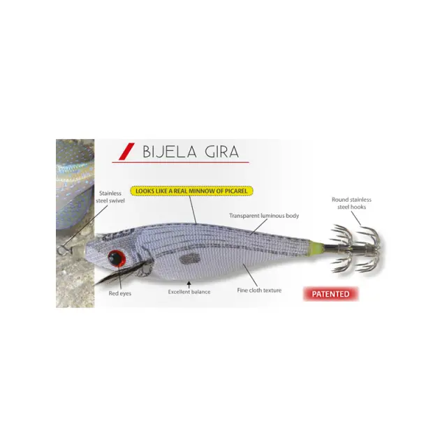 Καλαμαριέρα DTD Bijela Gira 4.5γρ – 12.9γρ: Ιδανική Απομίμηση Μαρίδας για Ψάρεμα Καλαμαριών στη Μεσόγειο 2.5 3