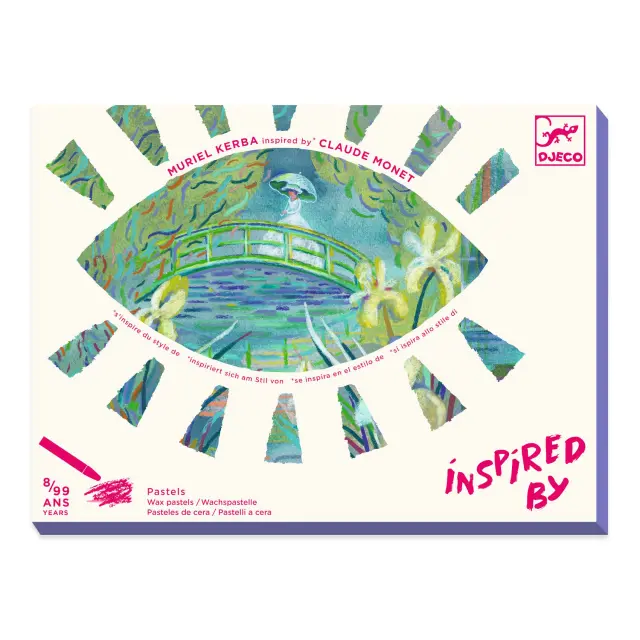 Djeco Inspired by Monet Ιμπρεσιονισμός Ζωγραφίζω με κηρομπογιές "Νούφαρα" (8+ ετών) 09384