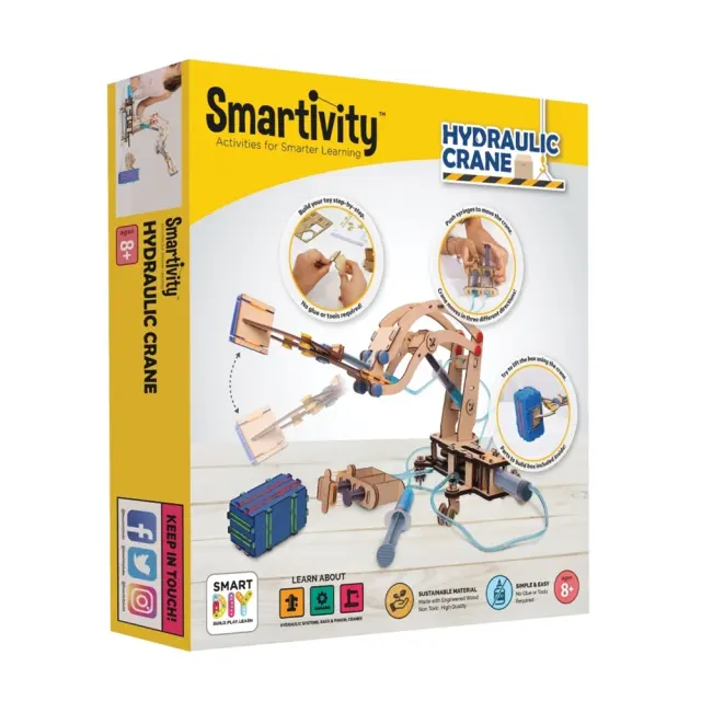 Smartivity Εκπαιδευτικό Παιχνίδι DIY Κατασκευή 'Υδραυλικός Γερανός' για 8+ ετών 537174
