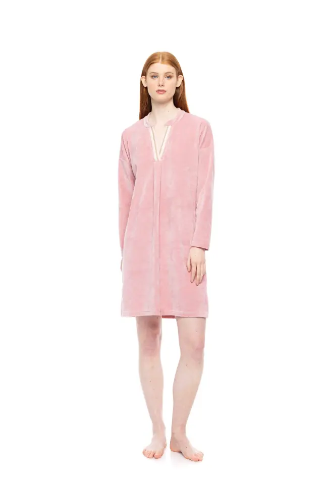 W1860 - Sand - LOUNGEWEAR VELVET PETIT STRIPE