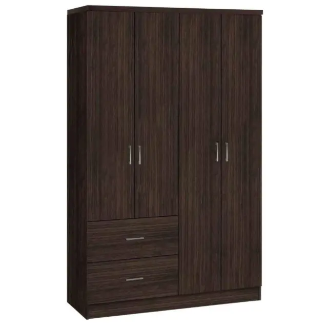 Ντουλάπα Τετράφυλλη LIFE Μελαμίνη Wenge 119x42x180cm