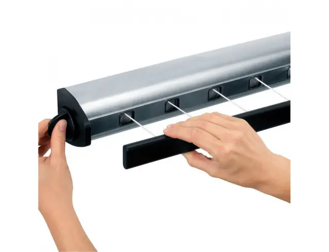 Πτυσσόμενη Επιτοίχια Απλώστρα Brabantia Pull-Out Clothes Line με συνολική επιφάνεια απλώματος 22m και διαστάσεις 48.3x8x7.6cm - Matt Steel080.3857/66 3