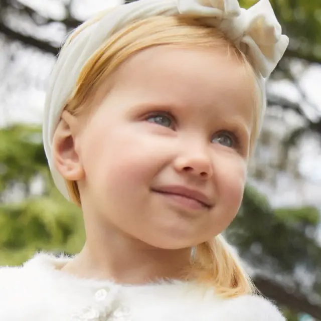 Baby 6 μηνών έως 4 ετών Κορδέλα βελούδινη κρεμ - 12M