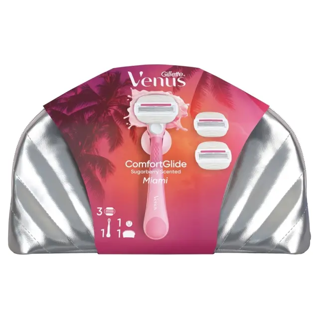 Gillette Woman Mηχανή Venus Sugarberry Miami (Λαβή + 3 Aνταλλακτικά+ Hook+Τσαντάκι)
