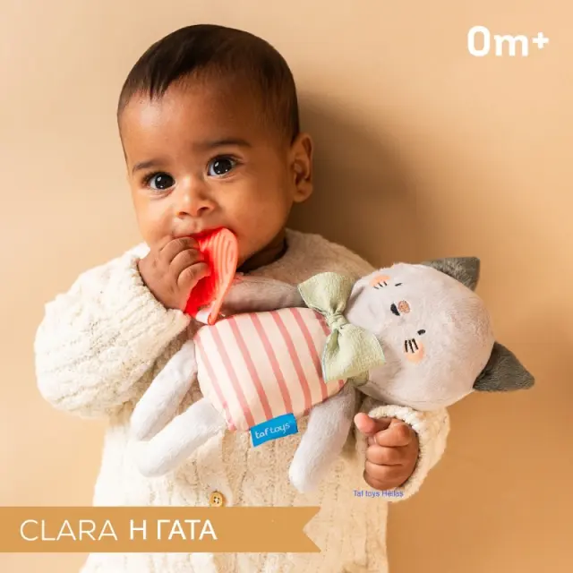 Λούτρινο Γατούλα Με Μασητικό Taf Toys Clara Plush toy T-13625 2