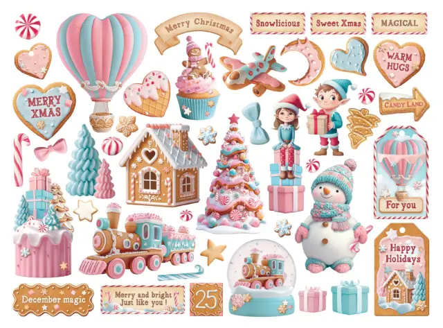 Die Cuts Stamperia, Candy Christmas 2
